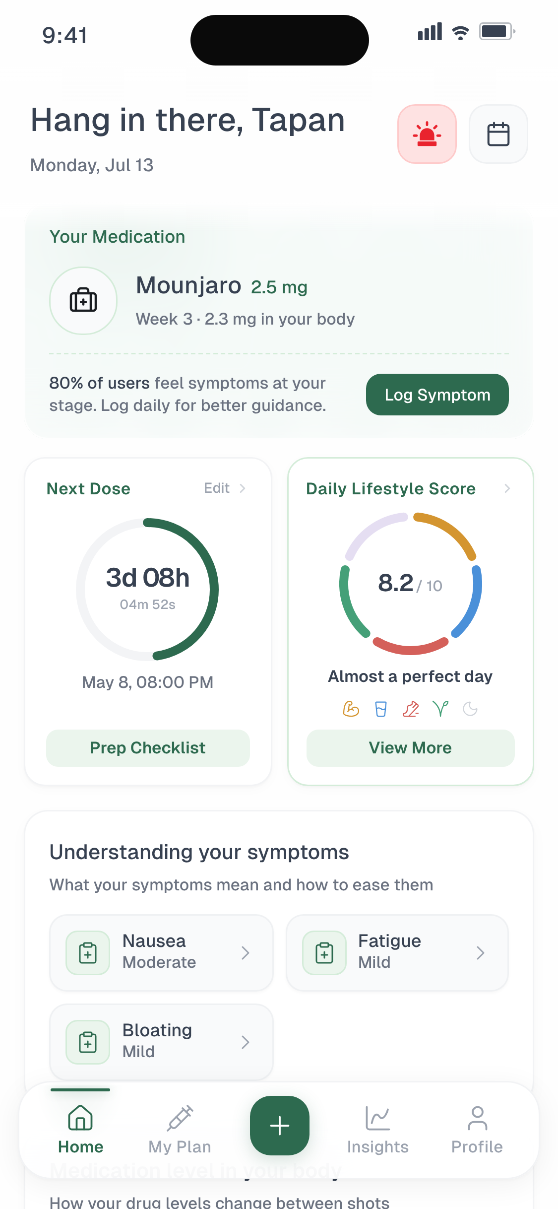 EaseIn home with daily lifestyle score